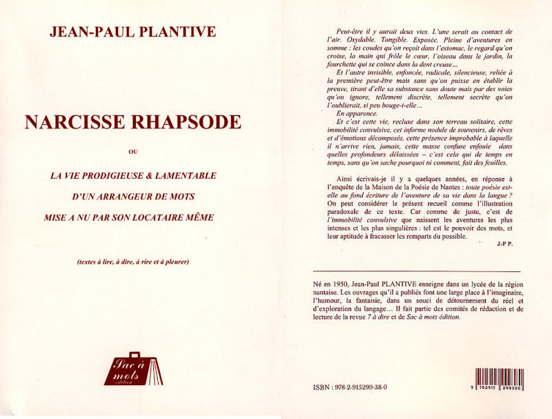 Plantive Jean-Paul  Narcisse Rhapsode